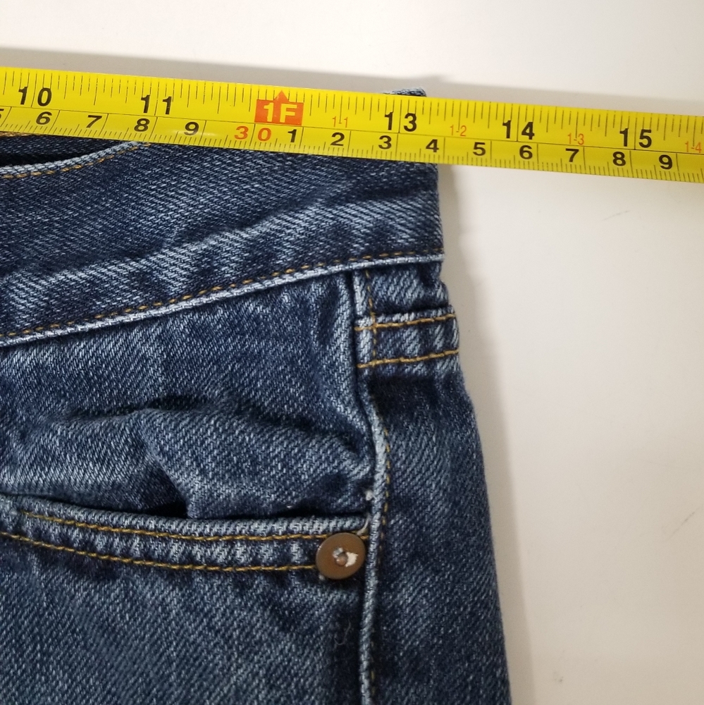 J Brand Cuffed 5 Pocket Frayed Blue Denim Shorts Sz 24 - Picture 10 of 13